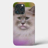Handsome Maine Coon Himalayan Cat Case-Mate iPhone Hülle (Rückseite)
