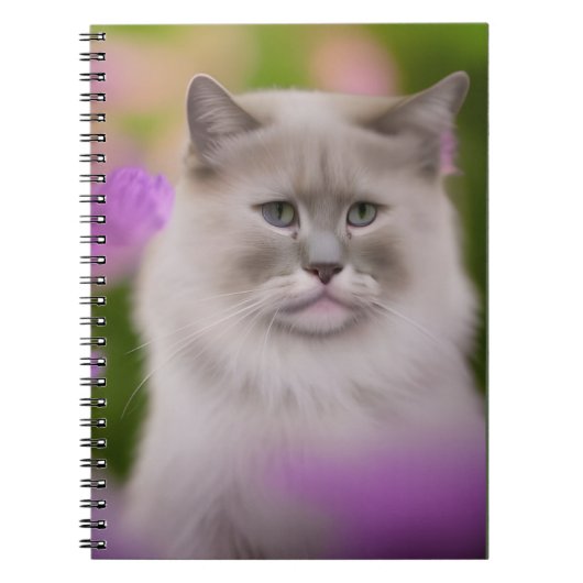 Handsome Maine Coon Himalayan Cat Notizblock (Vorderseite)