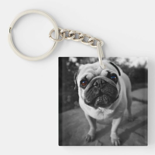 Handsome Mops Schlüsselanhänger (Vorderseite)