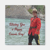 Handsome Mountie Happy Canada Day Funny Foto Magnet (Vorne)