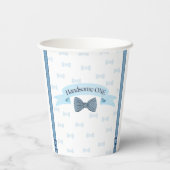 Handsome One Baby Boy First Birthday Cups Pappbecher (Rückseite)