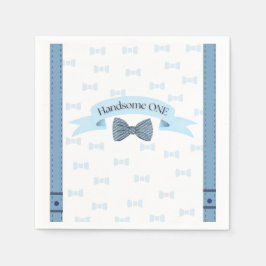 Handsome One Baby Boy First Birthday Party Napkins Serviette