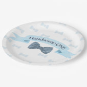 Handsome One Baby Boy First Birthday Party Plates Pappteller (Schrägansicht)