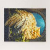 Handsome Orange Tabby Cat mit Schwanz Feathers Puzzle (Horizontal)