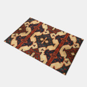 Handsome Oriental Rug Design Door Mat Fußmatte (Schrägansicht)