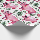 Handsome Pig Christmas Geschenk Wrap Geschenkpapier (Ecke)