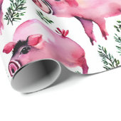 Handsome Pig Christmas Geschenk Wrap Geschenkpapier (Rolleneckpunkt)