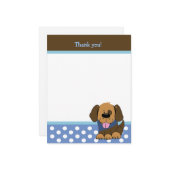 HANDSOME PUPPY 4x5 Wohnung Vielen Dank Mitteilungskarte (Vorderseite/Rückseite Beispiel)