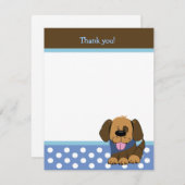 HANDSOME PUPPY 4x5 Wohnung Vielen Dank Mitteilungskarte (Vorne/Hinten)