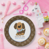 Handsome Puppy Dog Baby Dusche Custom Party Teller (Party)