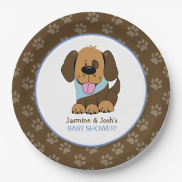 Handsome Puppy Dog Baby Dusche Custom Party Teller