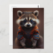 Handsome Raccoon Postkarte (Vorne/Hinten)