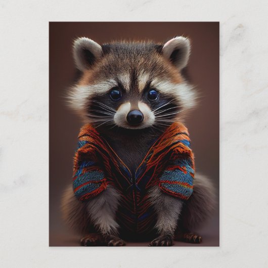 Handsome Raccoon Postkarte (Vorderseite)