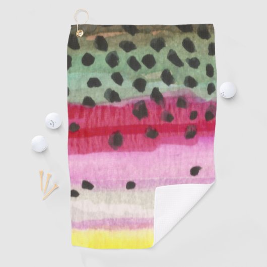 Handsome Regenbogenforelle Skin Golfhandtuch (Insitu)