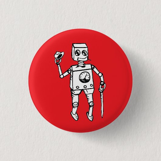 Handsome Robot von Fred Wilder on Red Button (Vorderseite)
