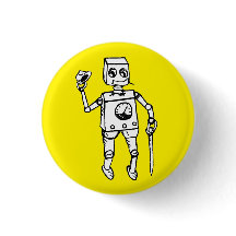 Handsome Robot von Fred Wilder on Yellow