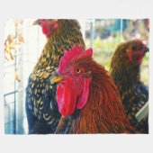 Handsome Rooster Fleecedecke (Vorderseite (Horizontal))