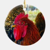Handsome Rooster Keramik Ornament (Hinten)