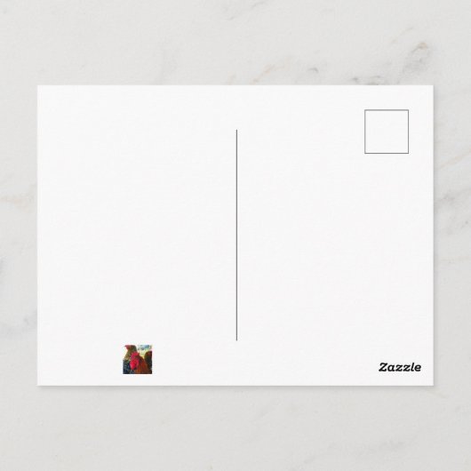 Handsome Rooster Postkarte (Rückseite)