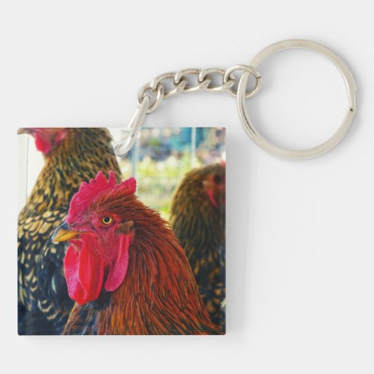 Handsome Rooster Schlüsselanhänger (Rückseite)