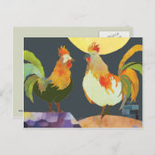 Handsome Roosters Postkarte (Vorne/Hinten)