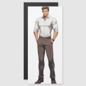 Handsome Rugged Ikemen Anime Magnetkarte (Vorne/Hinten)