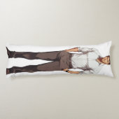Handsome Rugged Ikemen Anime Seitenschläferkissen (Rückseite)