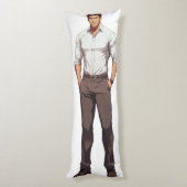 Handsome Rugged Ikemen Anime Seitenschläferkissen (Rückseite (Vertikal))