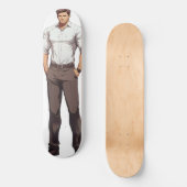 Handsome Rugged Ikemen Anime Skateboard (Vorderseite)