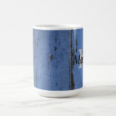 Handsome Rustic Blue Personalisiert Monogram Kaffeetasse (Mittel)