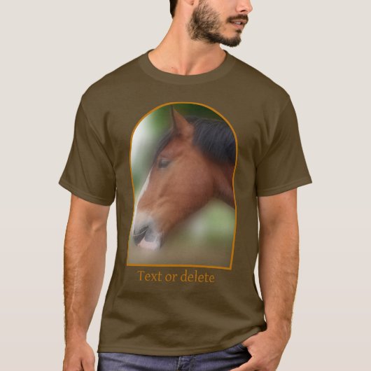 Handsome Shire Draft Horse Personalized T-Shirt (Vorderseite)