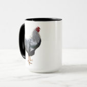 Handsome Silver Penciled Wyandotte Rooster Tasse (Vorderseite Links)