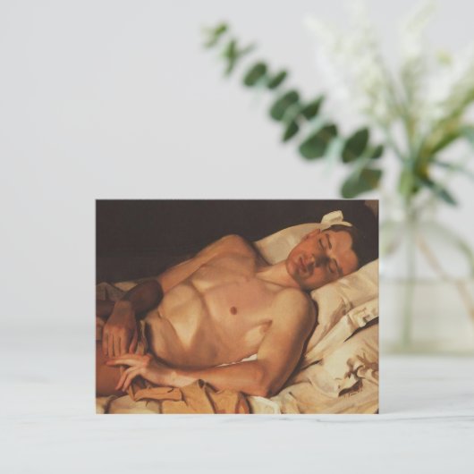 Handsome Sleeper Postkarte (Stehend Vorderseite)