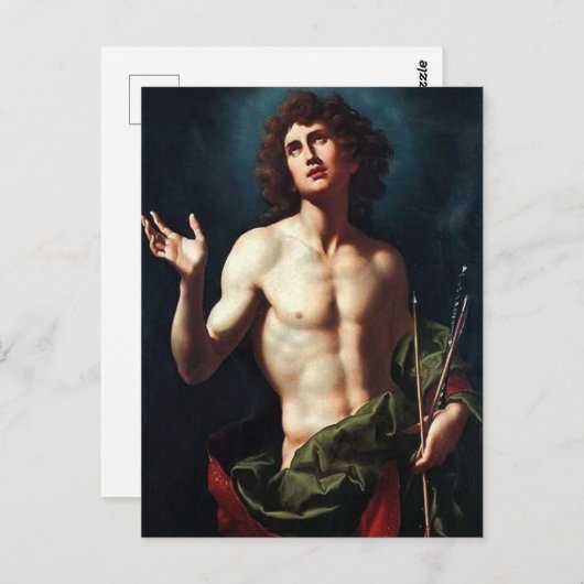 Handsome St. Sebastian Postkarte (Vorne/Hinten)