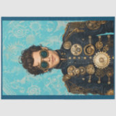 Handsome Steampunk Man Verziert Jacket P5 Decoupag Seidenpapier (Vorderseite)