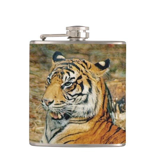 Handsome Tiger Flachmann (Vorderseite)