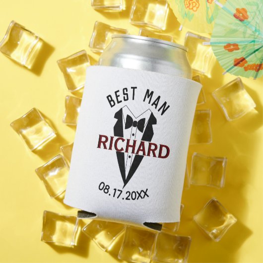 Handsome Tux Name Trauzeuge Wedding Gift Dosenkühler (In Situ Sommer)