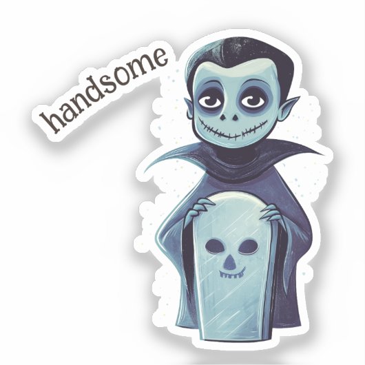 Handsome Vampire Aufkleber (Vorderseite)