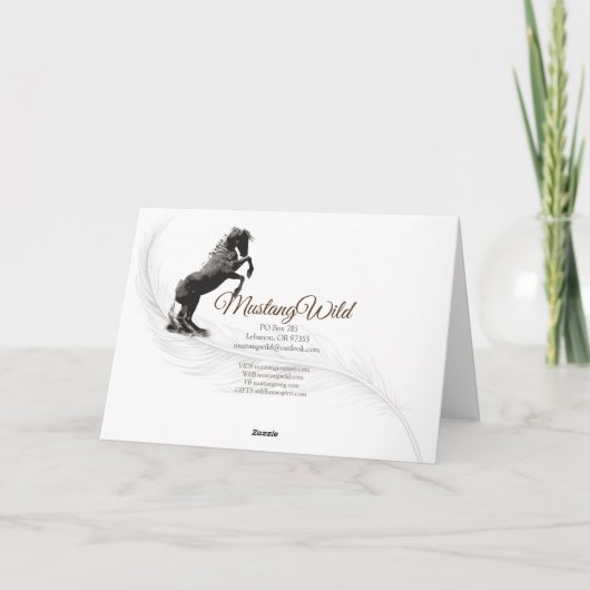 Handsome Wild Colt Folding Card Karte (Rückseite)
