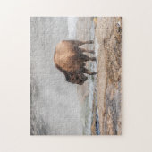 Handsome Young Bison oder Buffalo Puzzle (Vertikal)