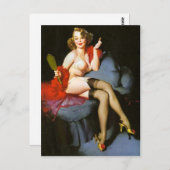 Handspiegel-Button nach oben Postkarte (Vorne/Hinten)