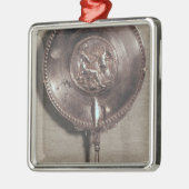 Handspiegel, der Leda und den Schwan darstellt Silbernes Ornament (Links)
