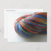 Handspun-Garne in Regenbogen Postkarte (Vorne/Hinten)