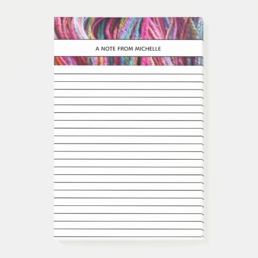 Handspun Rosa Magenta Post-it Klebezettel (Vorderseite)