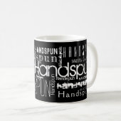 HANDSPUN! Typografie Kaffeetasse (VorderseiteRechts)