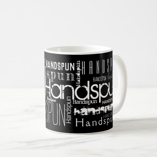 HANDSPUN! Typografie Kaffeetasse (VorderseiteRechts)