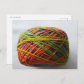 Handspun Yarn farbig Postkarte (Vorne/Hinten)