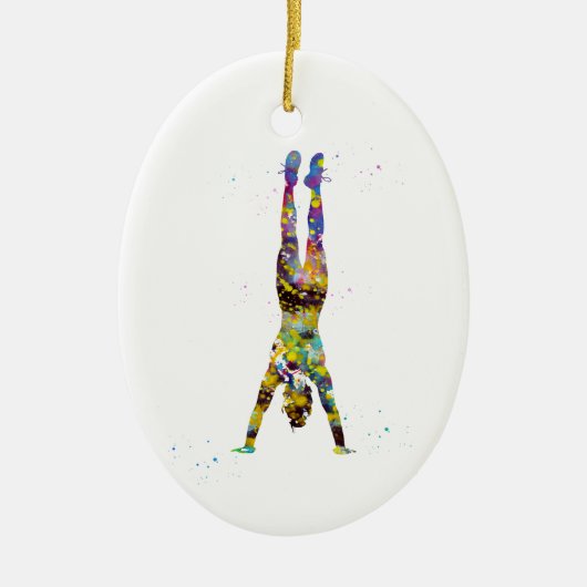 Handstand Keramik Ornament (Vorne)
