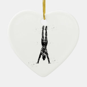Handstand Keramik Ornament