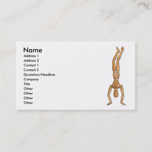 HandStand, Name, Adresse 1, Adresse 2, Kontakt… Visitenkarte (Vorderseite)